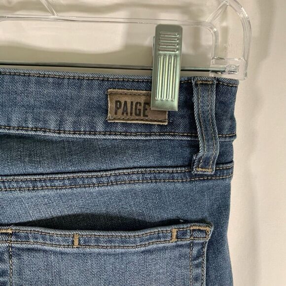 PAIGE Jeans Women's 25 Medium Wash Blue Denim Skyline Skinny Low Rise Cotton Bl - Picture 10 of 10